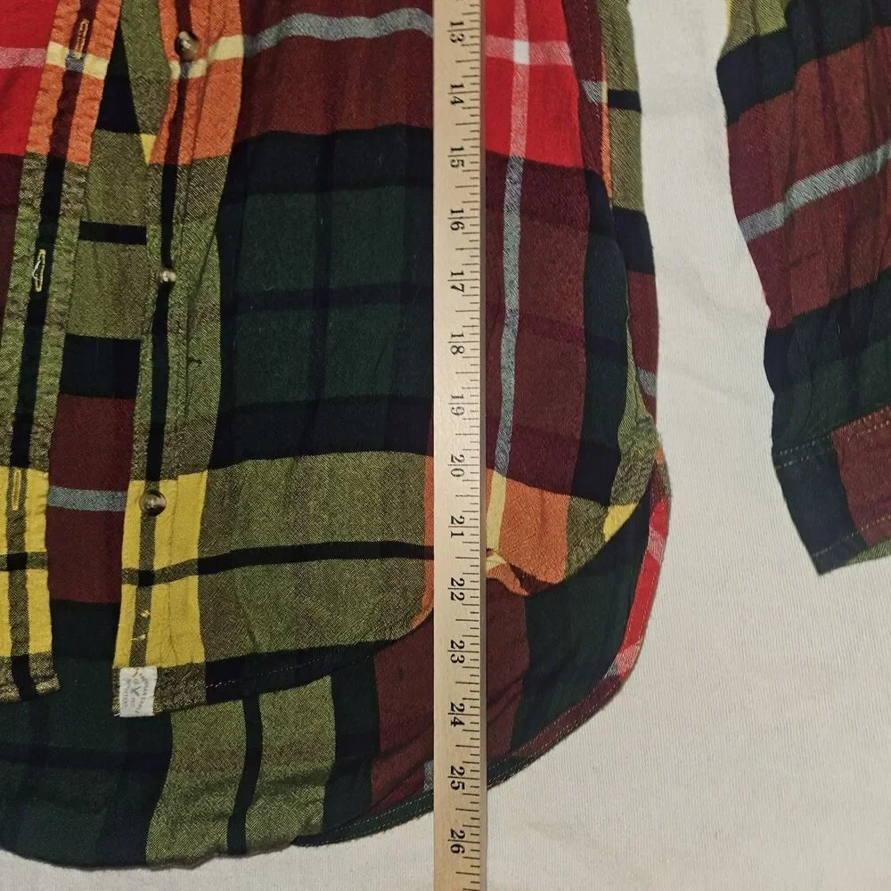 Womens American Eagle Outfitters Boyfriend Fit Plaid Button Down Shirt Size Med - Picture 6 of 7